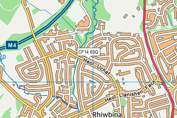 CF14 6SQ map - OS VectorMap District (Ordnance Survey)