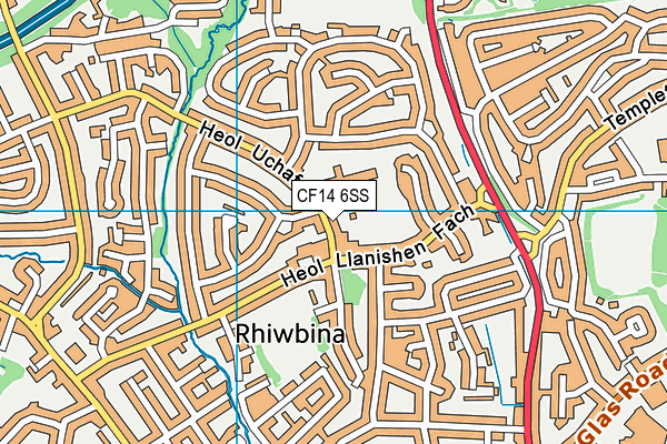 Llanishen Fach Primary School map (CF14 6SS) - OS VectorMap District (Ordnance Survey)