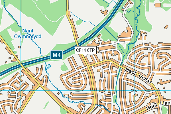 CF14 6TP map - OS VectorMap District (Ordnance Survey)