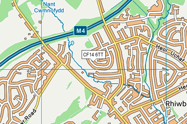 CF14 6TT map - OS VectorMap District (Ordnance Survey)