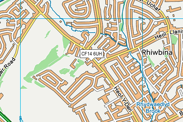 CF14 6UH map - OS VectorMap District (Ordnance Survey)