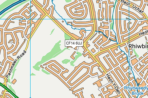 CF14 6UJ map - OS VectorMap District (Ordnance Survey)