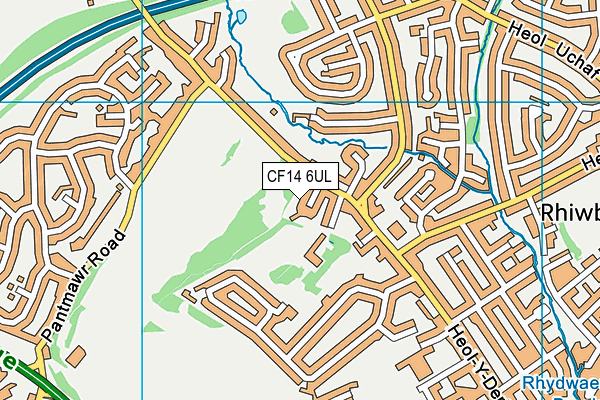 CF14 6UL map - OS VectorMap District (Ordnance Survey)