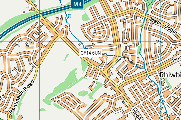 CF14 6UN map - OS VectorMap District (Ordnance Survey)