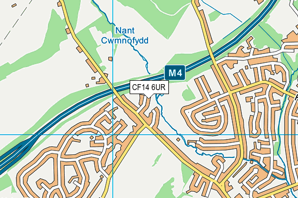 CF14 6UR map - OS VectorMap District (Ordnance Survey)