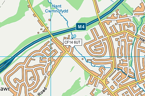 CF14 6UT map - OS VectorMap District (Ordnance Survey)