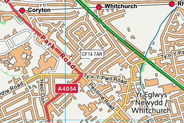 CF14 7AR map - OS VectorMap District (Ordnance Survey)