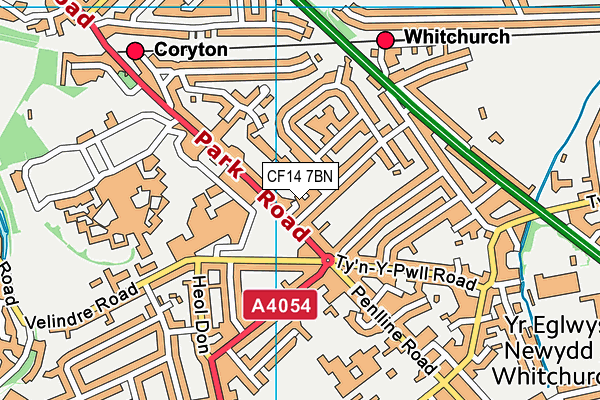 CF14 7BN map - OS VectorMap District (Ordnance Survey)