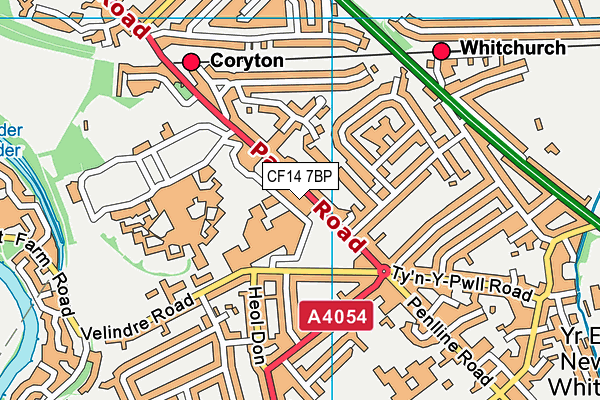 CF14 7BP map - OS VectorMap District (Ordnance Survey)