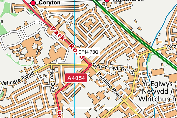 CF14 7BQ map - OS VectorMap District (Ordnance Survey)