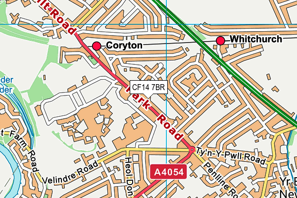 CF14 7BR map - OS VectorMap District (Ordnance Survey)