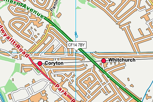 CF14 7BY map - OS VectorMap District (Ordnance Survey)