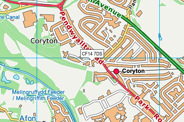 Coryton Primary School map (CF14 7DS) - OS VectorMap District (Ordnance Survey)
