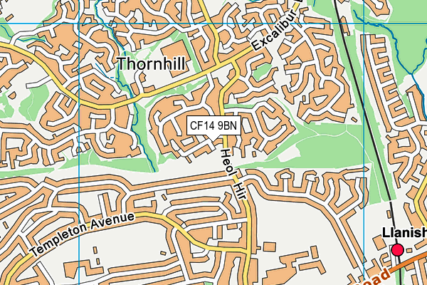 CF14 9BN map - OS VectorMap District (Ordnance Survey)