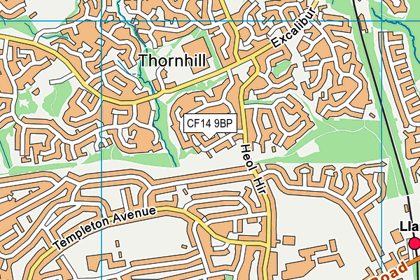 CF14 9BP map - OS VectorMap District (Ordnance Survey)