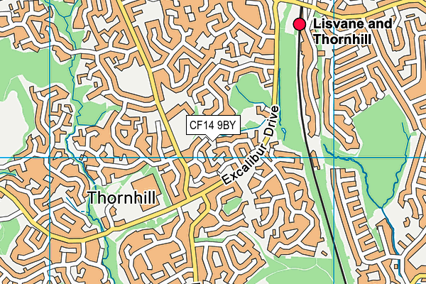 CF14 9BY map - OS VectorMap District (Ordnance Survey)