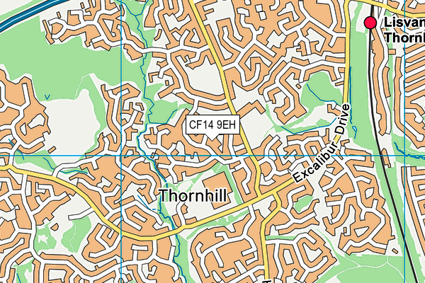 CF14 9EH map - OS VectorMap District (Ordnance Survey)