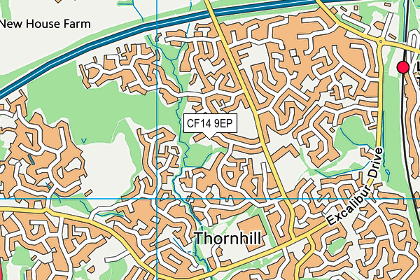 CF14 9EP map - OS VectorMap District (Ordnance Survey)