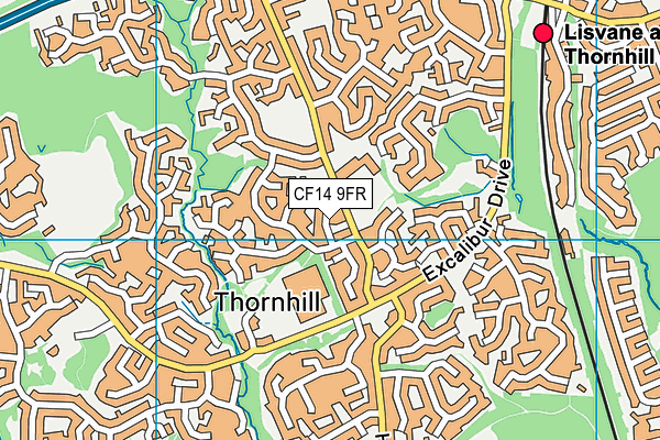 CF14 9FR map - OS VectorMap District (Ordnance Survey)