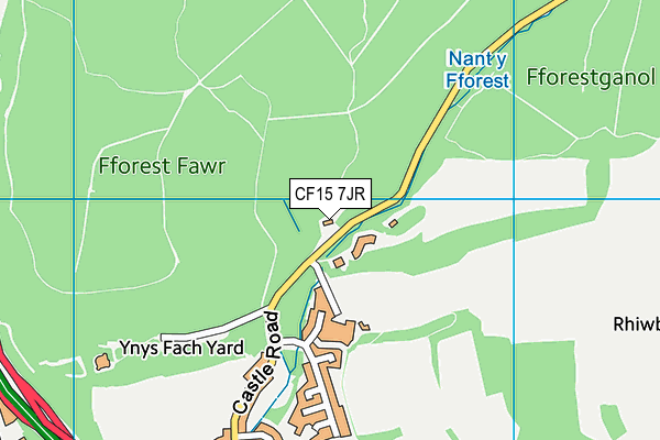 CF15 7JR map - OS VectorMap District (Ordnance Survey)