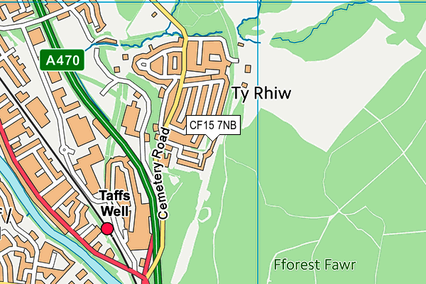 CF15 7NB map - OS VectorMap District (Ordnance Survey)