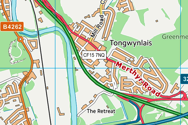 CF15 7NQ map - OS VectorMap District (Ordnance Survey)