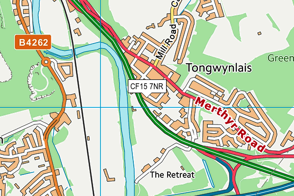 CF15 7NR map - OS VectorMap District (Ordnance Survey)