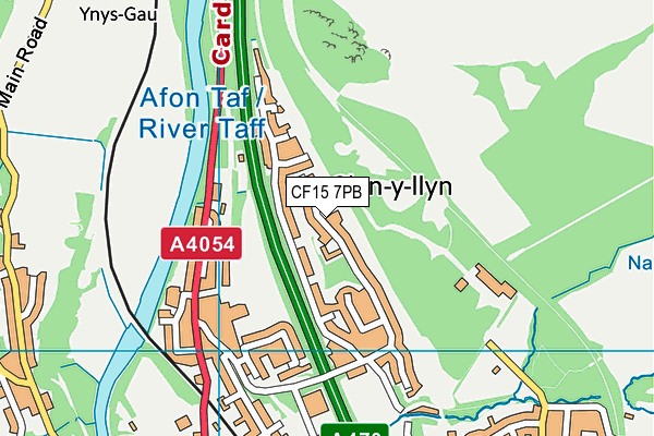 CF15 7PB map - OS VectorMap District (Ordnance Survey)