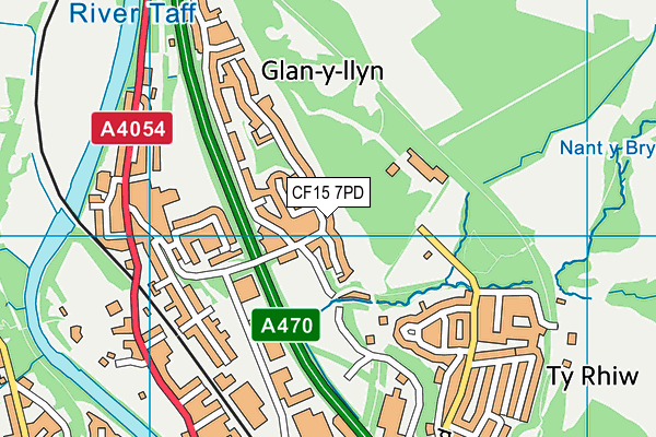 CF15 7PD map - OS VectorMap District (Ordnance Survey)