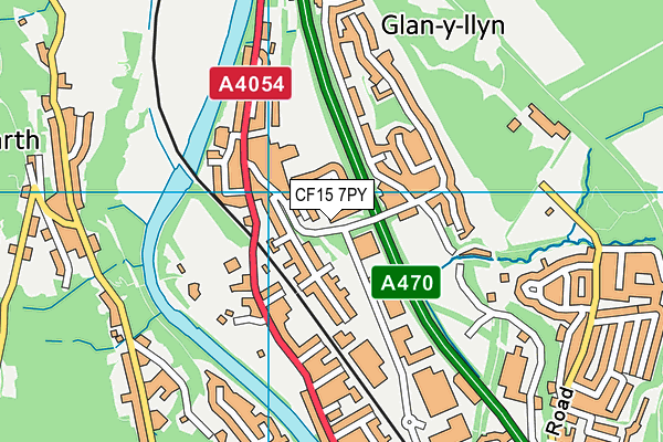 CF15 7PY map - OS VectorMap District (Ordnance Survey)