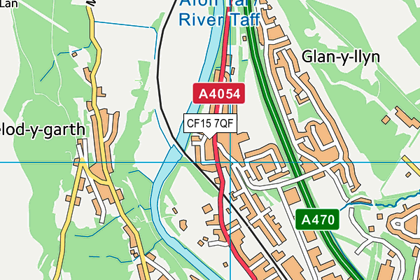 CF15 7QF map - OS VectorMap District (Ordnance Survey)