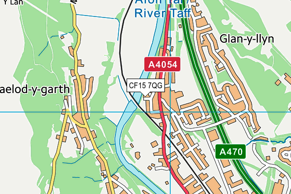 CF15 7QG map - OS VectorMap District (Ordnance Survey)