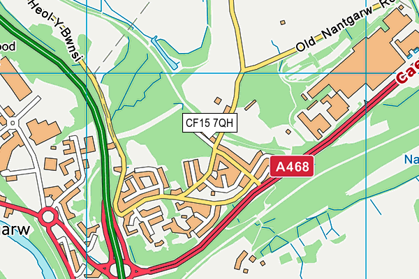 CF15 7QH map - OS VectorMap District (Ordnance Survey)