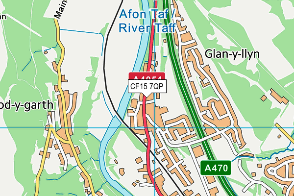 CF15 7QP map - OS VectorMap District (Ordnance Survey)