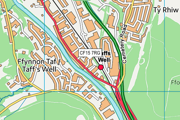 CF15 7RG map - OS VectorMap District (Ordnance Survey)