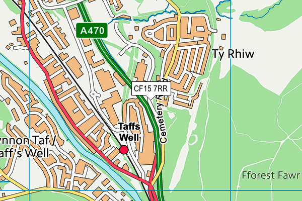 CF15 7RR map - OS VectorMap District (Ordnance Survey)