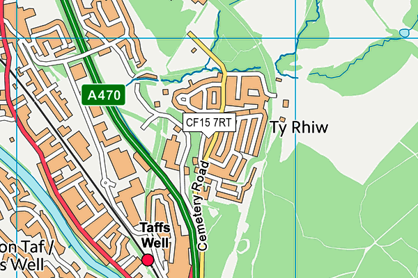 CF15 7RT map - OS VectorMap District (Ordnance Survey)