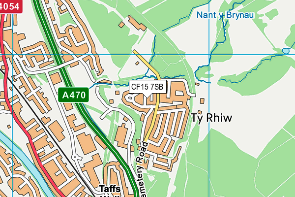 CF15 7SB map - OS VectorMap District (Ordnance Survey)