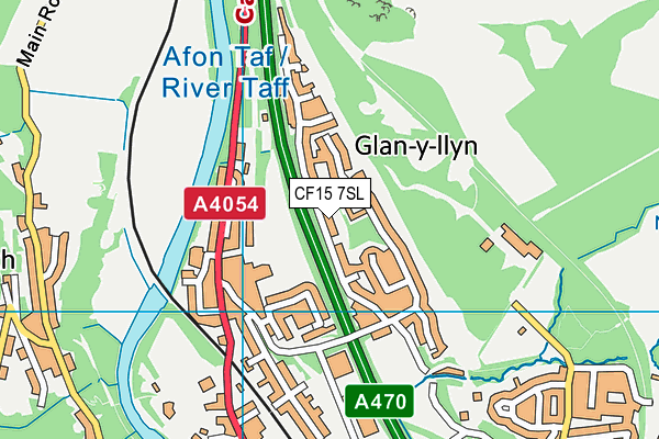 CF15 7SL map - OS VectorMap District (Ordnance Survey)