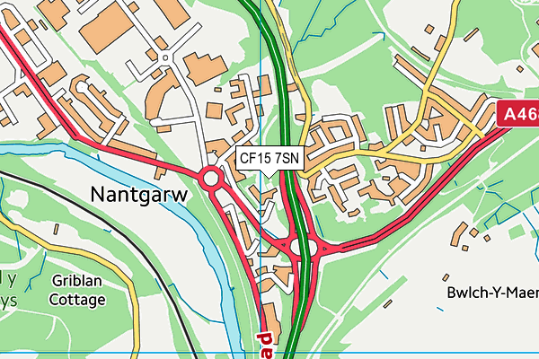 CF15 7SN map - OS VectorMap District (Ordnance Survey)