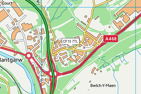 CF15 7TL map - OS VectorMap District (Ordnance Survey)