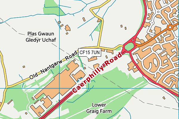 CF15 7UN map - OS VectorMap District (Ordnance Survey)