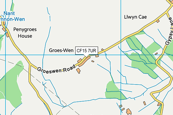 CF15 7UR map - OS VectorMap District (Ordnance Survey)