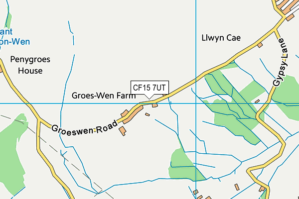 CF15 7UT map - OS VectorMap District (Ordnance Survey)