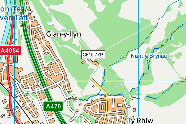 CF15 7YP map - OS VectorMap District (Ordnance Survey)