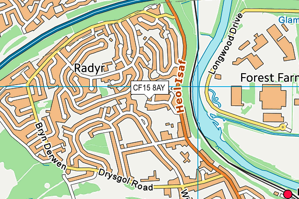 CF15 8AY map - OS VectorMap District (Ordnance Survey)