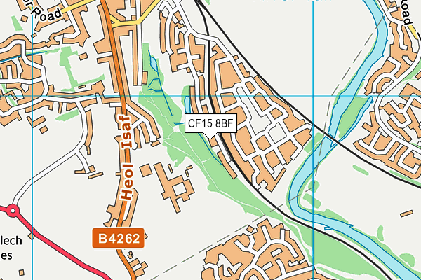 CF15 8BF map - OS VectorMap District (Ordnance Survey)