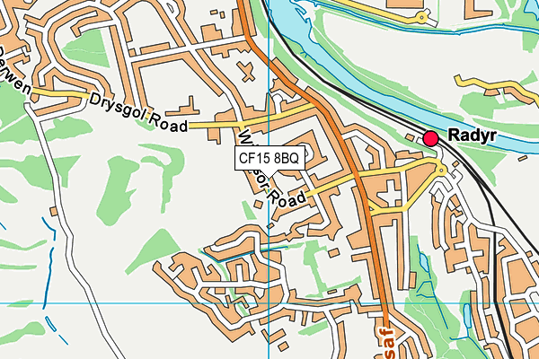 CF15 8BQ map - OS VectorMap District (Ordnance Survey)