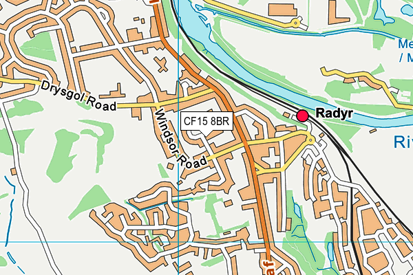 CF15 8BR map - OS VectorMap District (Ordnance Survey)