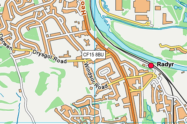 CF15 8BU map - OS VectorMap District (Ordnance Survey)